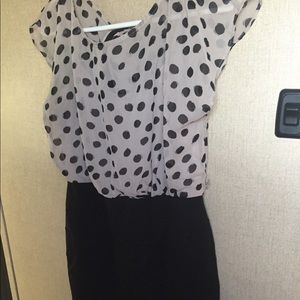 Brown and black dress